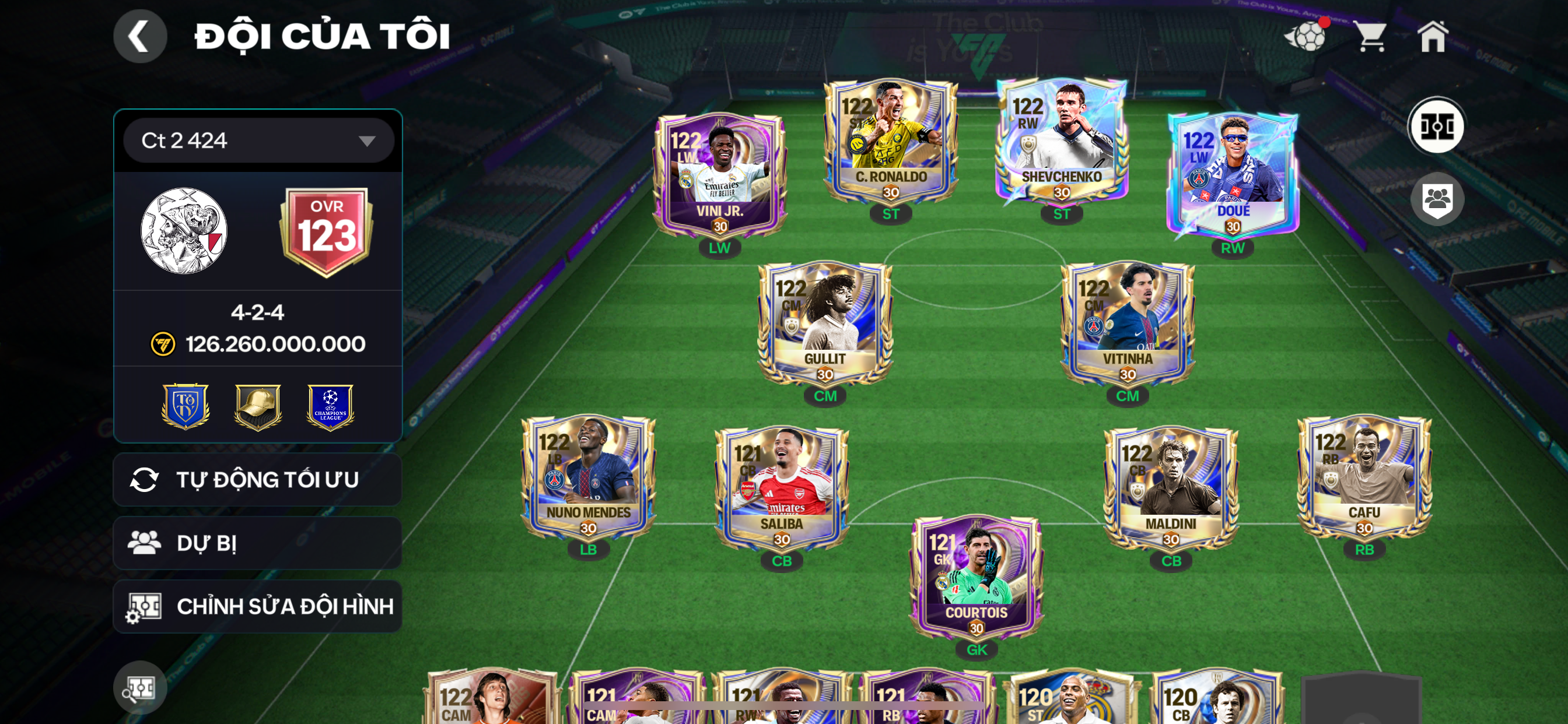 Acc chữ kí shev kẹp cr7